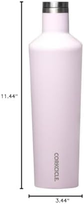 Corkcicle Insulated Canteen, Powder Puff, 25 oz – Cupholder Friendly Water Bottle with Screw-On Cap Keeps Drinks Cold for 25hrs, Hot 12hrs