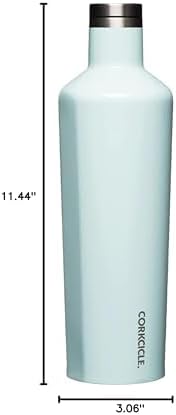 Corkcicle Classic Canteen Insulated Tumbler, Gloss Powder Blue, 25 oz – Reusable Water Bottle Keeps Beverages Cold for 25 Hours & Hot 12 Hours – Cupholder Friendly Tumbler with Screw-On Cap