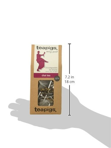Teapigs Chai Tea Bags Made with Whole Leaves (6 Packs of 15 Tea Bags)