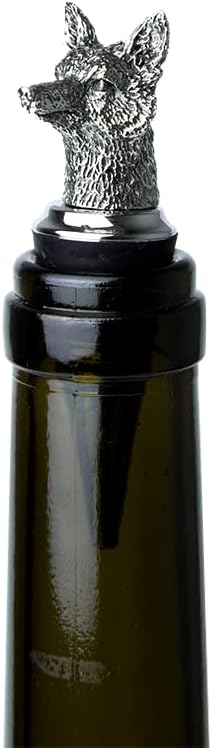 Regent Stainless Steel 3-Piece Animal Stoppers Set (Trapezium Holder) Classic Design 3 Piece Wine Stopper Set, Bottle Stoppers with stand - Set of 3