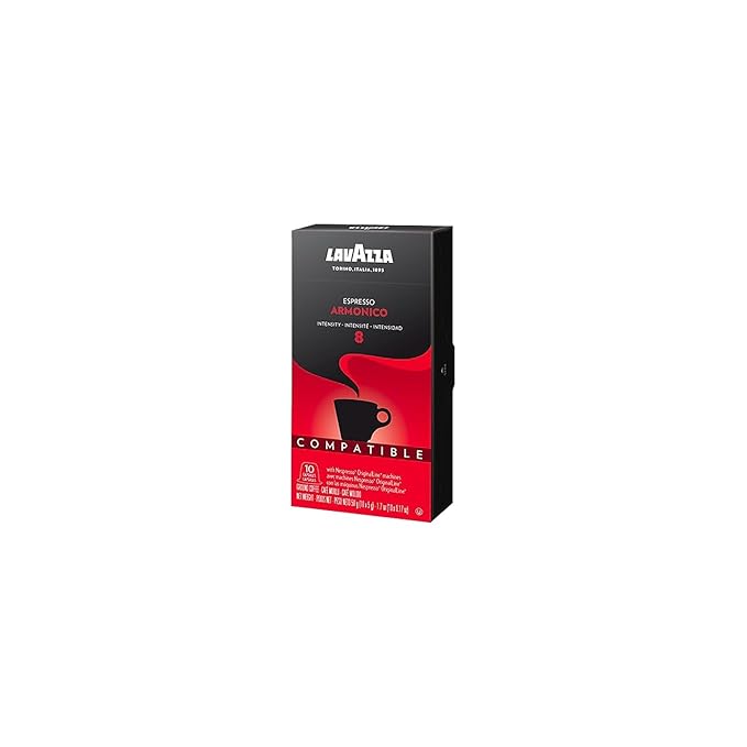 Lavazza Espresso Maestro Classico Medium Roast Coffee Aluminum Capsules Compatible with Nespresso Original Machines, espresso, 100% Arabica, notes of grains and biscotti.(10 pack) (Packaging May Vary)