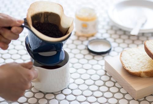 Zero Japan - Bee House Pour Over Coffee Dripper - Lead-Free & Cadmium-Free Ceramic Coffee Maker with Elegant Peek Hole, Drip Cone Brewer Coffee Gifts, Brewing Accessories - Jeans Blue, Standard Size