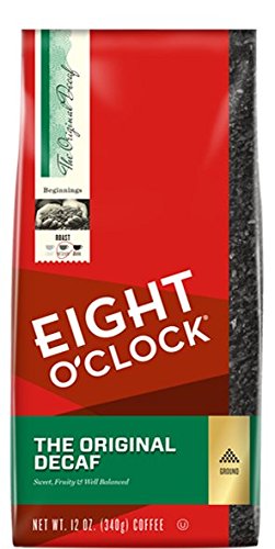 Eight O'Clock Coffee, Decaffeinated Ground, 12-Ounce Bag (Pack of 4)
