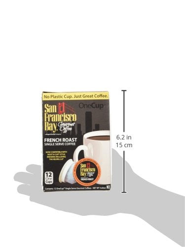 San Francisco Bay Compostable Coffee Pods - French Roast (12 Ct) K Cup Compatible including Keurig 2.0, Dark Roast