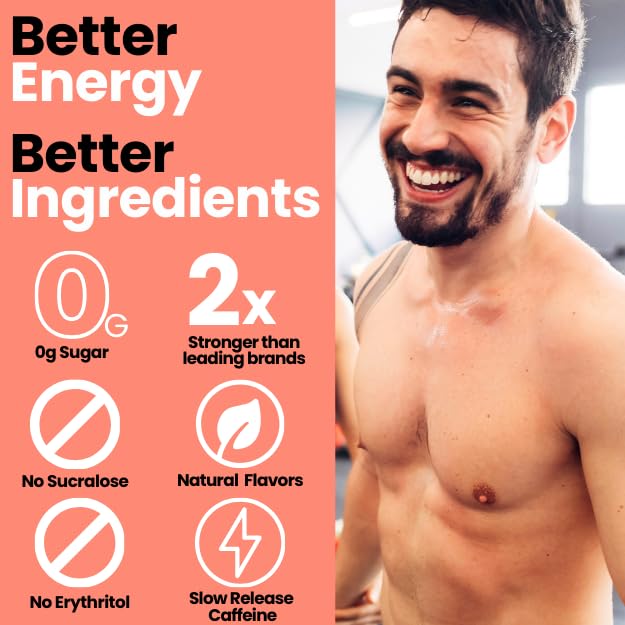 LivMatte Yerba Mate Instant Tea Powder-Natural Caffeine Flavored Drink Mix, Sugar-Free, Clean Energy, Mental Focus + Wellness Support I 30 Servings (Strawberry Lemon)