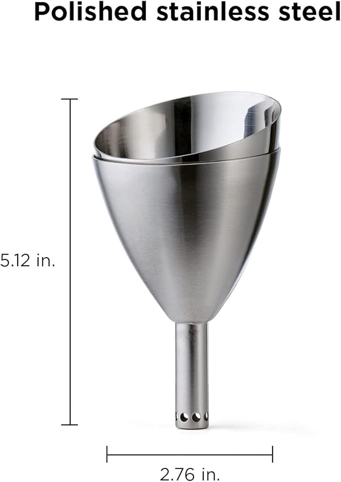 Rabbit Wine Aerator Shower Funnel with Sediment Strainer, Stainless Steel