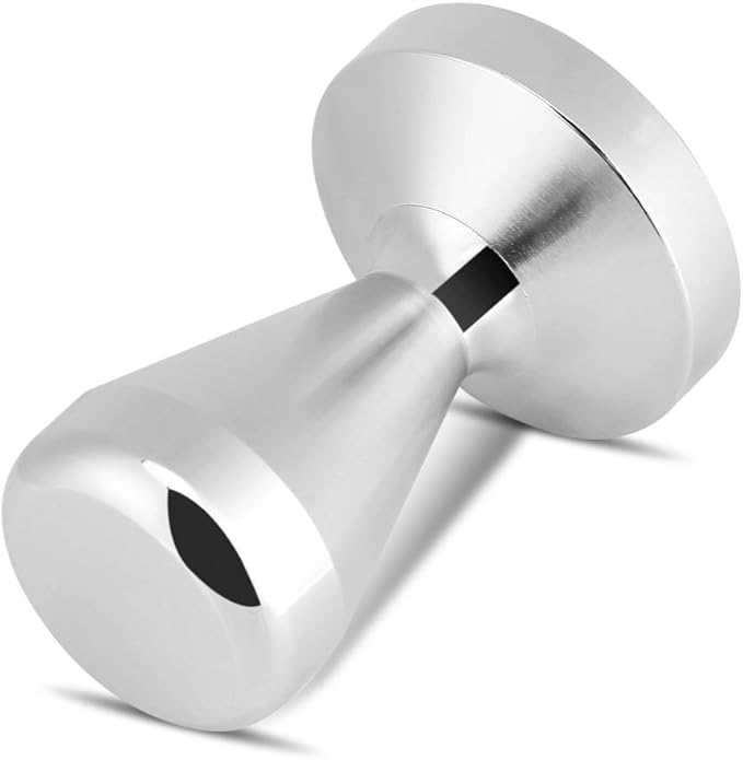 Fdit Coffee Tamper Stainless Steel Press Tool 57.5mm/49mm Flat Base Espresso Beans Press Tool (2.26inch)