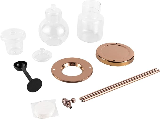 Cold Brew Drip Coffee Maker, 600ml/20.29oz Iced Coffee Brewer Machine Dripper Pot with Measuring Spoon and Stainless Steel Filter for Home Office Coffee Shop