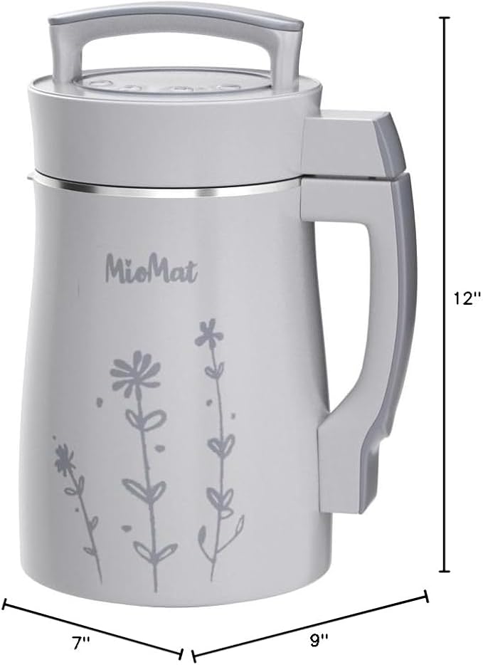 8in1 Plant Based Milk Maker | Make 40oz of Natural Almond Milk, Soy Milk, Oat Milk, Coconut Milk, and more ... + soups, porridges, smoothies, purées... | Automatically, at the touch of a button