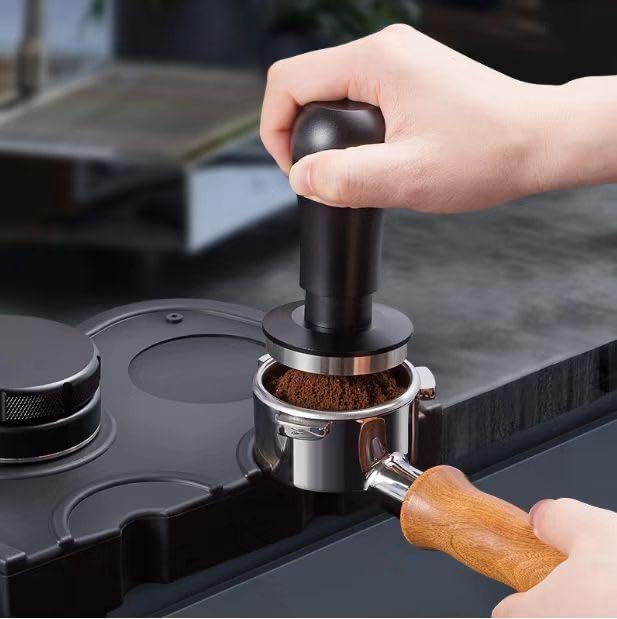 58mm Espresso Tamper, Professional Barista Coffee Tamper, Heavy-Duty Stainless-Steel Flat Base, Ergonomic Handle, Compatible with 58mm Portafilter, Coffee Accessory for Espresso lovers