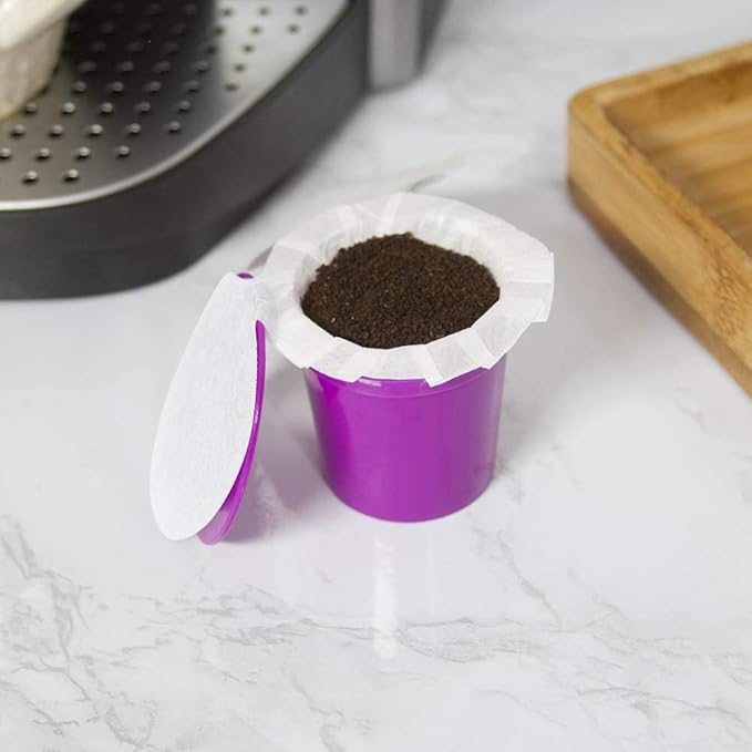 Perfect Pod EZ-Cup Disposable Paper Filters with Patented Lid Design for Reusable Coffee Pods (2)
