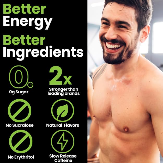 Yerba Mate Instant Tea Powder-Natural Caffeine Flavored Drink Mix, Sugar-Free, Clean Energy, Mental Focus + Wellness Support I 30 Servings (Lemon)