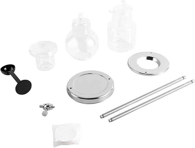 Cold Brew Drip Coffee Maker, 600ml/20.29oz Iced Coffee Brewer Machine Dripper Pot with Measuring Spoon and Stainless Steel Filter for Home Office Coffee Shop