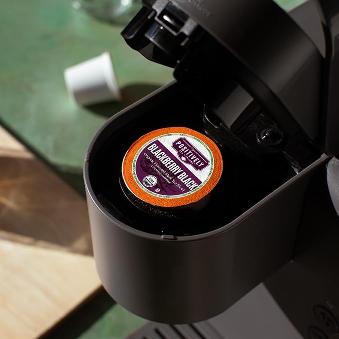 Organic Positively Tea Company, Blackberry Black Tea, K-Cup Compatible, 96 Pods