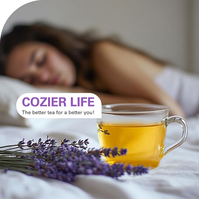 WT WEETEE Chamomile Lavender Tea Bags 100 Count, Nighty & Relax, 100% Pure Chamomile, Lavender Flowers & Lemon Balm Blend, Natural Caffeine-free Herbal Tea Ideal for Bedtime