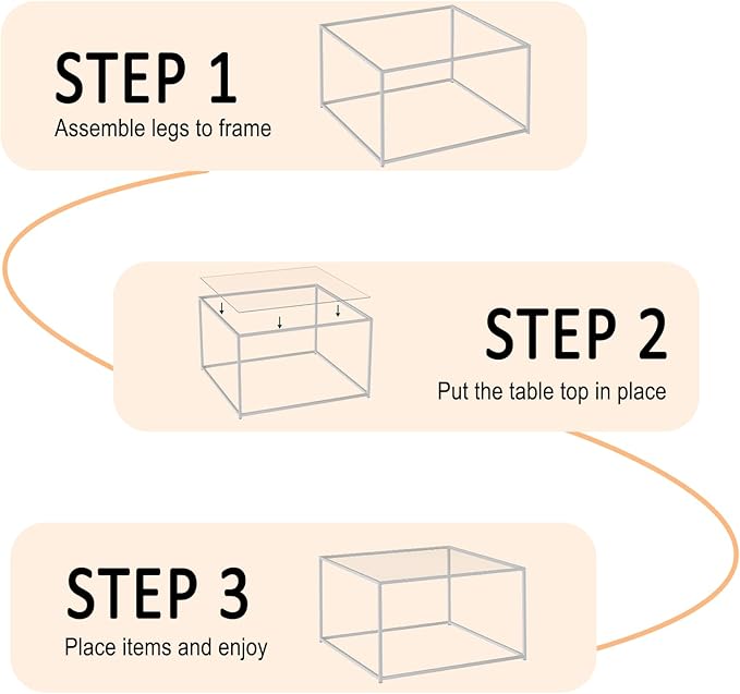 Glass Coffee Table Square Coffee Table for Small Space,Modern Minimalist Center Table for Living Room Home Office,Tempered Glass-top with Sturdy Metal Frame,Easy Assembly,27 x 27In, White