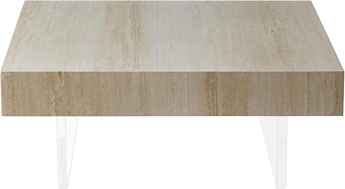 KEVINSPACE Square Coffee Table, 34.65-Inch Coffee Tables for Living Room, Center Rustic Vintage Farmhouse Modern Home Furniture Wooden Tea Table Top for Office Small Space