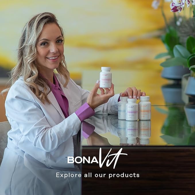 BonaGlow - Multi-Source Hydrolyzed Collagen - Powder Extract - 44 Servings - with Vitamin C, Probiotics, and Digestive Enzymes - Sugar-Free and Non-GMO - Paleo-Friendly - Skin, Nails, Hair