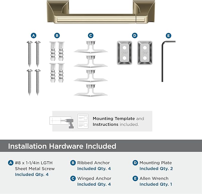 Amerock BH36021BBZ | Golden Champagne Pivoting Double Post Toilet Paper Holder | 8-13/16 in. (224 mm) Toilet Tissue Holder | Mulholland | Bath Tissue Holder | Bathroom Hardware | Bath Accessories