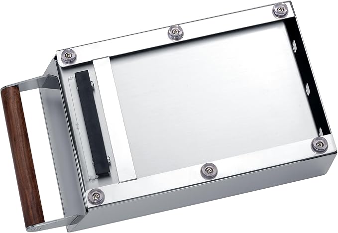 Normcore Espresso Knock Box Drawer, Espresso Knocker Drawer, 304 Stainless Steel With Walnut Wood Hand, For Home, Office, Restaurant and Coffee Shop, Mirror Finish, Size: M