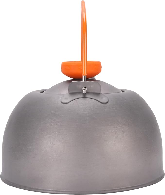 0.8L Camping with Thermometer, Lightweight Teapot Outdoor Camping Coffee Pot Tea Kettle for Boiling Water, Portable Camp Tea Pot Cookware for Hiking Backpacking Kitchen (Ti)