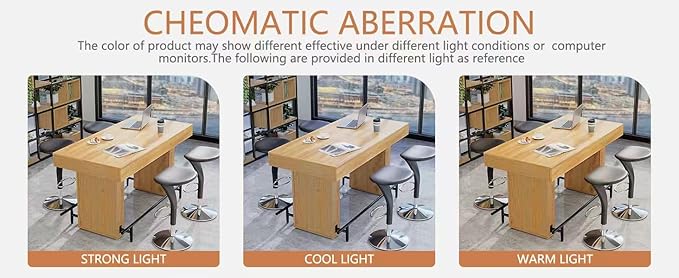 63 Inch Wide Bar Table with Sturdy Footrest – Counter Height Dining Table for 4-6 People – Industrial Kitchen Pub Table, Perfect for Small Space, Living Room, Cafe & Home Bar