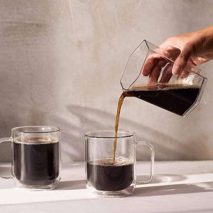 AeroPress Clear XL Coffee Press – 3 in 1 Brew Combines French Press, Pourover, Espresso, Full bodied smooth coffee without grit or bitterness, Portable Coffee Maker for Home, Office, Camping & Travel