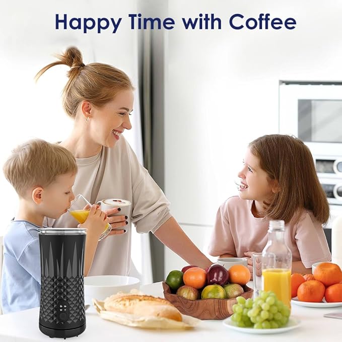 Milk Frother, Elec3 4 in 1 Electric Frother and Steamer 8.1oz/240ml Milk Warmer Coffee Foamer, Kitchen Small Appliances Automatic Warm and Cold Foam Maker for Latte,Cappuccino,Macchiato,Chocolate