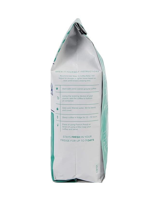 Cold Brew Organic Breakfast Blend Coffee, Coarse Ground, Medium Roast, 2 LB, for Cold Brewing & French Press