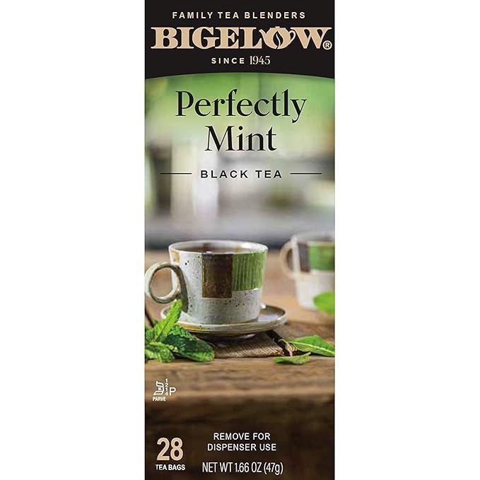 Bigelow Tea Bags, Plantation Mint, 28-Count Boxes (Pack of 6)