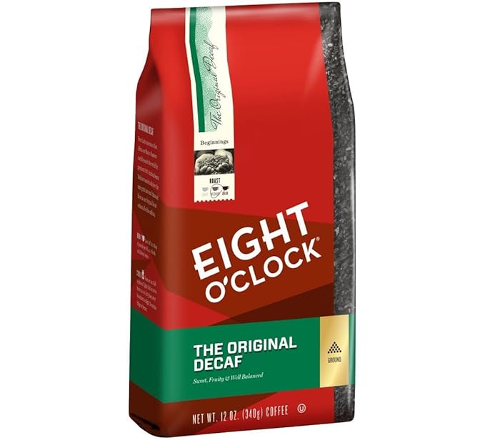 Eight O'Clock Coffee, Decaffeinated Ground, 12-Ounce Bag
