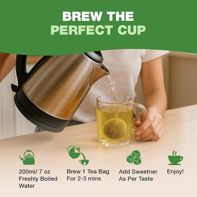 HANDPICK Lemon Balm Tea Bags – 100 Count | 100% Pure & Naturally Dried | Caffeine-Free Herbal Tea with Citrus Flavor & Aroma | Premium Lemon Balm Leaf for Calming and Digestion Support