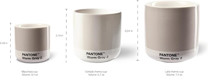 Copenhagen Design Pantone Macchiato Cup - Coffee, Latte, Macchiato Mug - 3.34oz/100ml, Light Pink 182