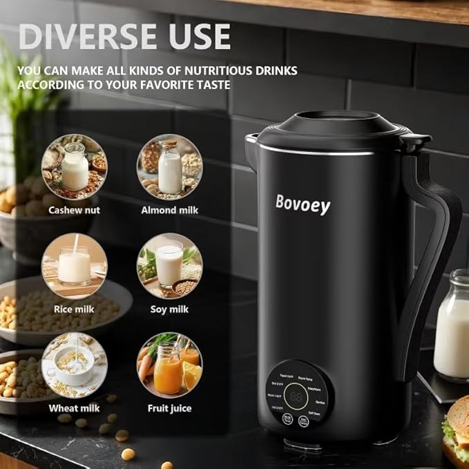 Nut Milk Maker Machine, Automatic Nut Milk Maker for Almond Homemade Milk,Oat,Plant-Based Milk and Countertop Blenders Almond Milk Maker Blenders,40oz Soy Milk Maker Delay Start/Self Clean/Keep Warm