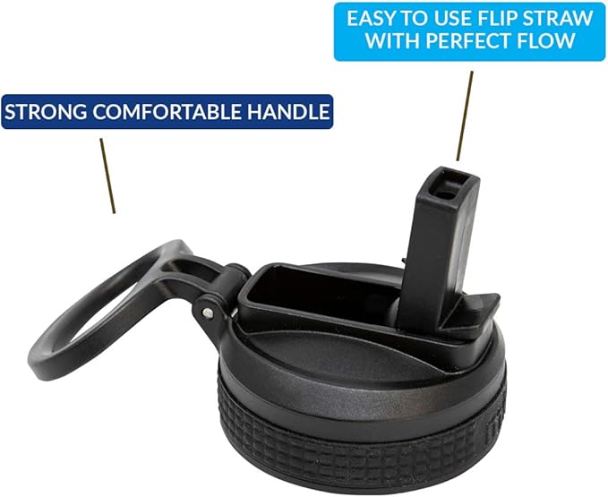 MIRA 40 oz Insulated Water Bottle - Stainless Steel Sports Flask with 2 Lids (Straw & Handle) - Cold Drink Thermo - Teal