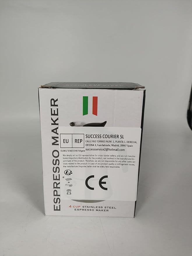 4 Cup Stovetop Espresso Maker Stainless Steel Moka Pot Stove Top Percolator Italian Coffee Makers Capable Mocha Greca Machine Cafe Classic Induction Cookers for Home and Camping 200ml 6.6oz