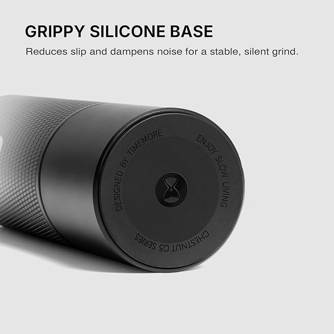 TIMEMORE C5 Pro Manual Coffee Grinder with S2C-042-III Conical Burr, 0.031mm Precision Adjustment, All-Metal Portable Hand Coffee Mill for Espresso/French Press/Pour Over - Black