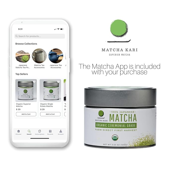 Dr. Weil Matcha Kari - Organic Matcha Green Tea Powder - 30 grams - Japanese Ceremonial Grade