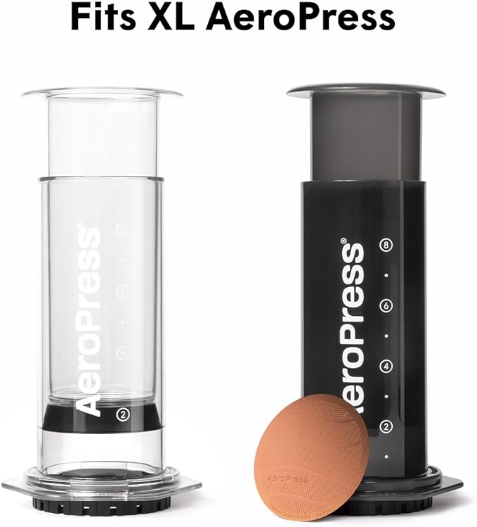 AeroPress XL Gold Tone Stainless Steel Reusable Filter – Durable Metal Coffee Filter, Sustainable, Eco-Friendly, Travel-Friendly, Fits XL AeroPress Manual Coffee Makers