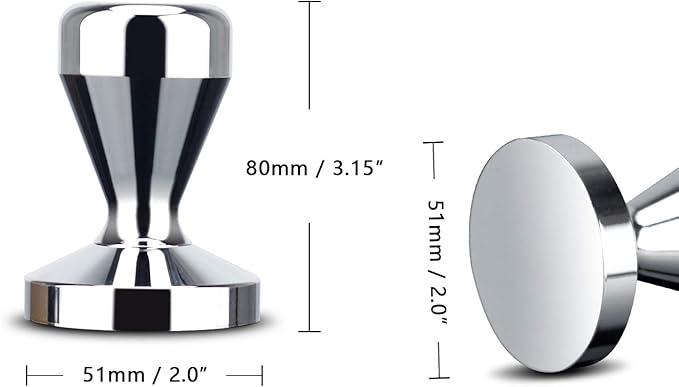 BlueSnail Stainless Steel Coffee Tamper Barista Espresso Tamper 51mm Base Coffee Bean Press