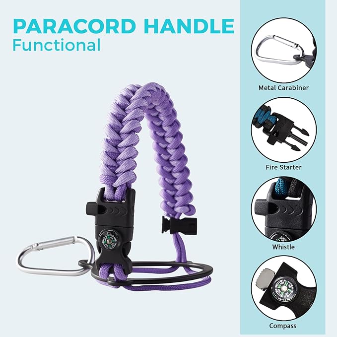 Stainless Steel 40 oz Water Bottle, Lilac Purple | with Straw Spout Lids, Cold 48H, Hot 24H, Insulated Water Bottle,Carrying Sleeve with Strap