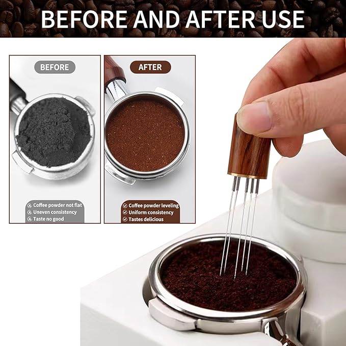 Gmnuiy51mm Coffee Tamper Set 23 PCS, Espresso Accessories Kit Barista Kit,316stainlesss Tamper & WDT Tool,316stainlesss Frothing Pitcher, Stirrer, Tamper Mat, Latte Art Pen Coffee puck screen