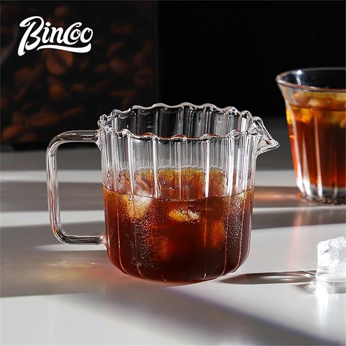 Bincoo Pour Over Coffee Maker Set 11oz - Heat-Resistant,Coffee Dripper Size 1 with Walnut Collar,Drip Coffee Maker for Coffee Brewer Kit Home,Office,Gift