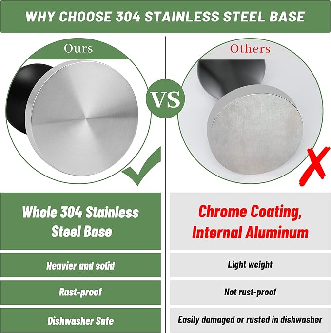 53mm Black Coffee Tamper Espresso Press with Small Mat 304 Stainless Steel Base Aluminum Handle Barista Tool