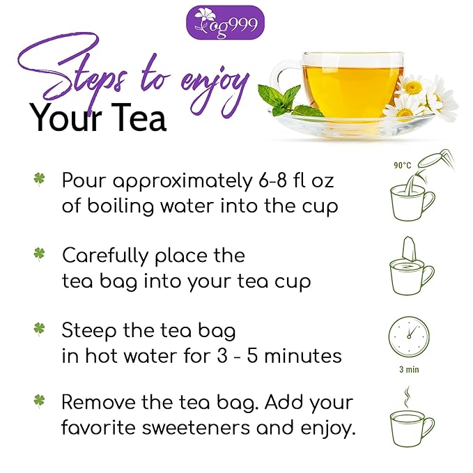 TOG999, Premium 30 Lavender Flower Tea Bags, 100% Natural & Pure from Lavender Flowers. Loose Flower Lavender Herbal Tea. Lavender Flower Tea. No Sugar, No Caffeine, No Gluten, Vegan.