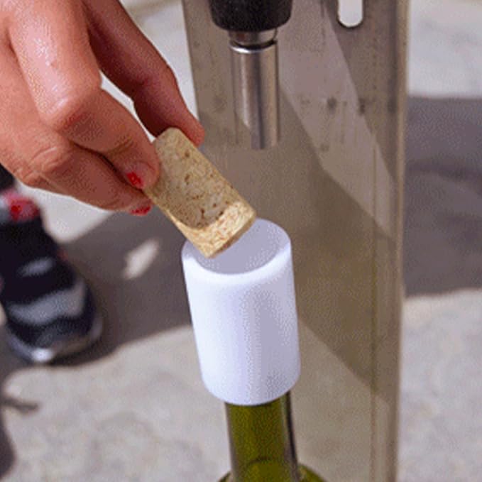 Wine Corker, Hand Wine Bottle Re-corker, Bottle Capper for Bottling, Manual Wine Corking Kit with 2 POM Inserting Stopper, Bottle Cap Pressing Machine Corking Tool