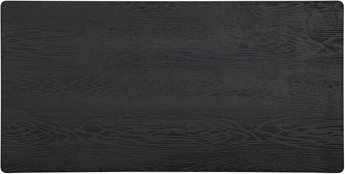 NTC Flow Modern Wooden Rectangle Coffee Table with Hidden Drawer – Waterproof & Heat Resistant, Burnt Black
