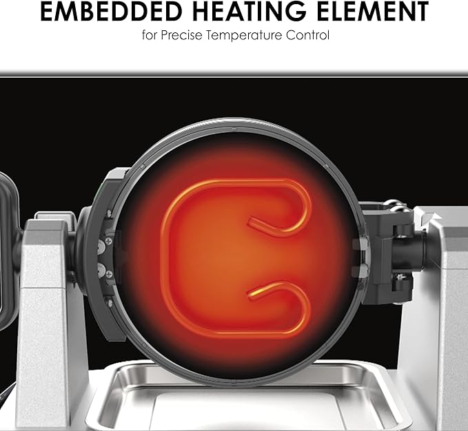 Waring Commercial WW200 Waffle Iron, 18x11x12, Silver