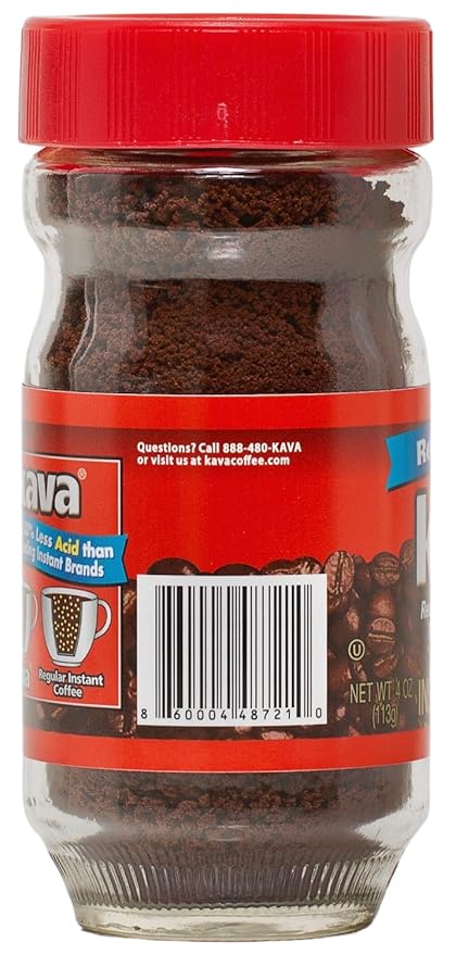 Kava Acid Neutralized Instant Coffee, 4 Ounce (Pack of 6)