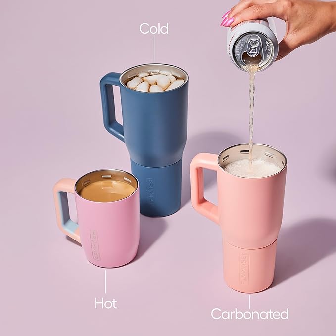 BrüMate Müv - 35oz 100% Leak Proof Insulated Coffee Mug with Handle & Lid - Stainless Steel Coffee Travel Mug - Double Walled Coffee Cup (Sage)